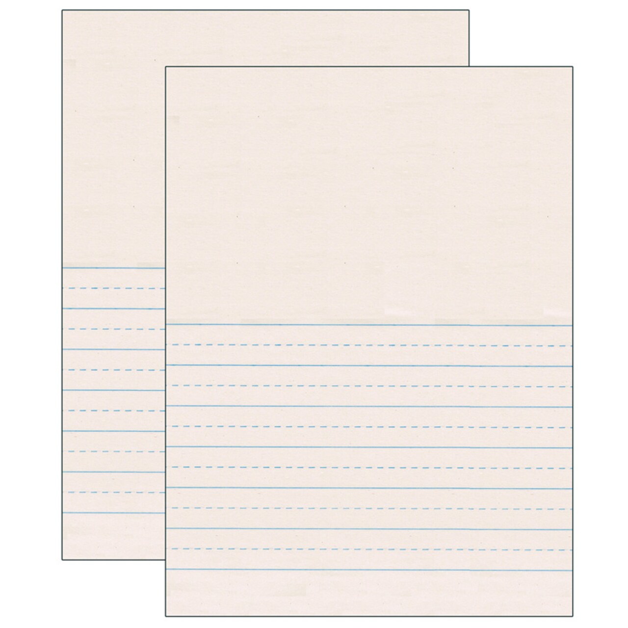 Newsprint Handwriting Paper, Picture Story, 7/8" x 7/16" Ruled Short, 9" x 12", 500 Sheets Per Pack, 2 Packs